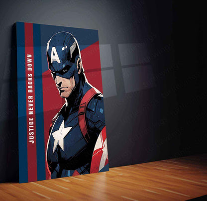 Captain America Metal Poster – Super Soldier Wall Art | Marvel Hero Decor - TURTLEWINGS