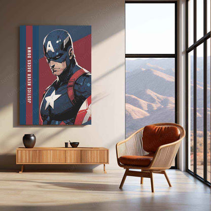 Captain America Metal Poster – Super Soldier Wall Art | Marvel Hero Decor - TURTLEWINGS