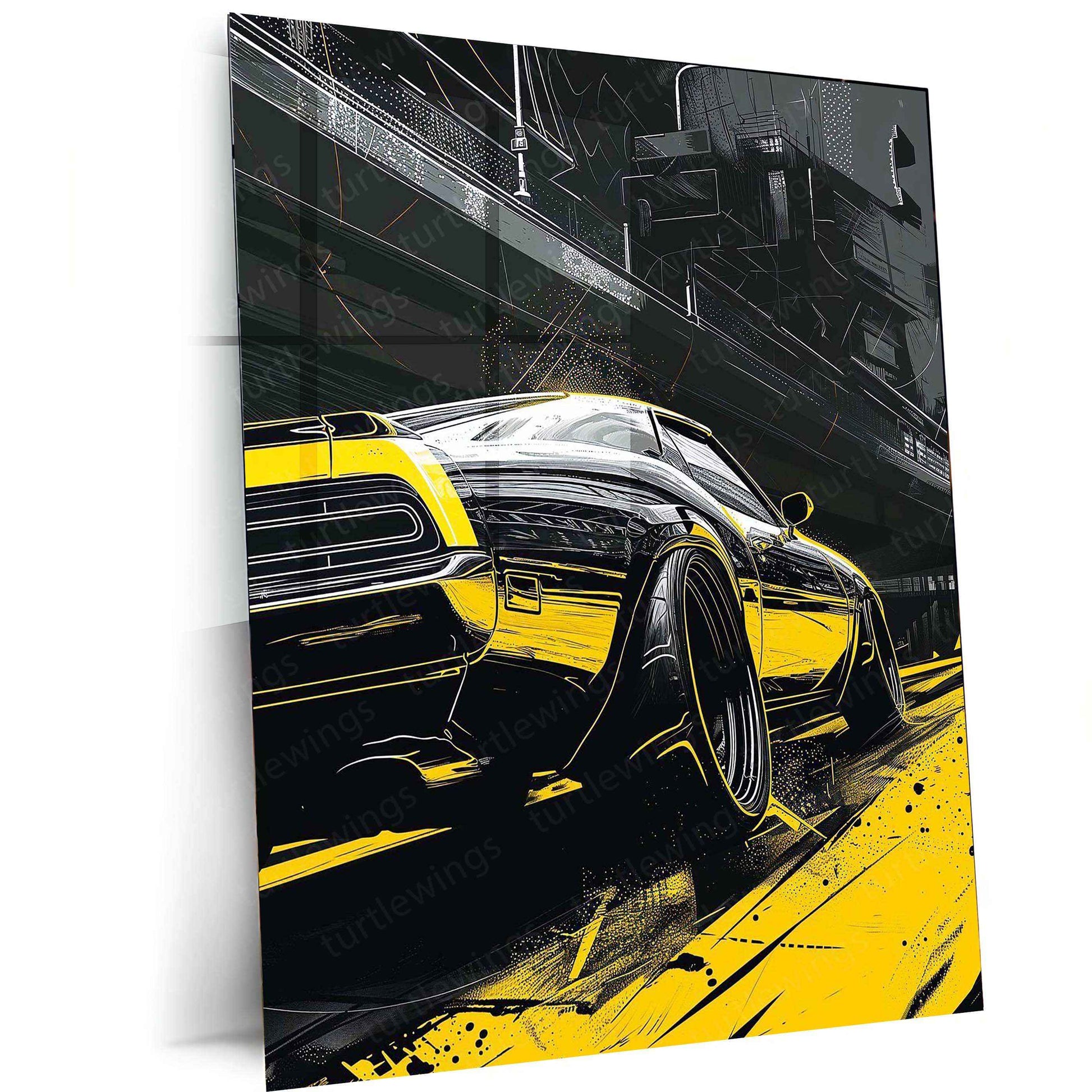 Car Art Metal Poster – Stylish Automotive Wall Art | Speed & Supercar Aesthetic Decor - TURTLEWINGS