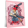 Anime Metal Poster | Chainsaw Man Metal Poster | Denji Action Wall Art | Dark Shonen Anime Decor