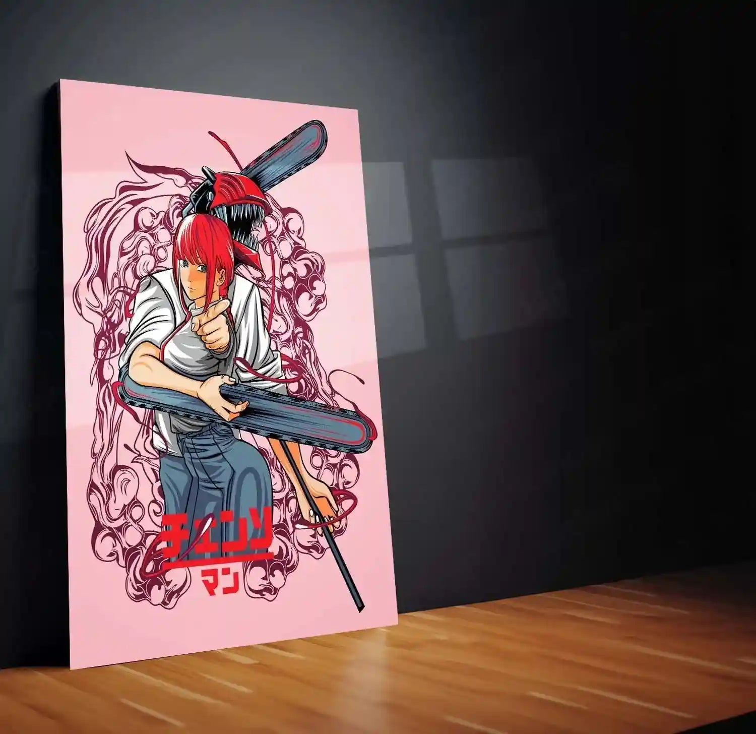 Anime Metal Poster | Chainsaw Man Metal Poster | Denji Action Wall Art | Dark Shonen Anime Decor - TURTLEWINGS