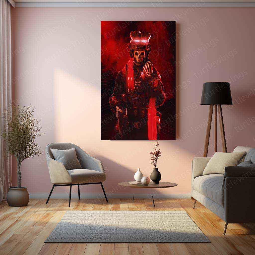 COD Ghost Metal Poster – Call of Duty Wall Art | Tactical Warrior Aesthetic Decor - TURTLEWINGS