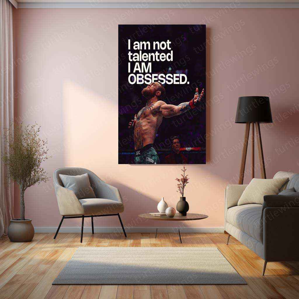 Conor McGregor Quote Metal Poster – Motivational MMA Wall Art | Fighter Mindset Decor - TURTLEWINGS