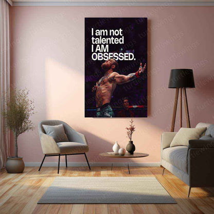 Conor McGregor Quote Metal Poster – Motivational MMA Wall Art | Fighter Mindset Decor - TURTLEWINGS