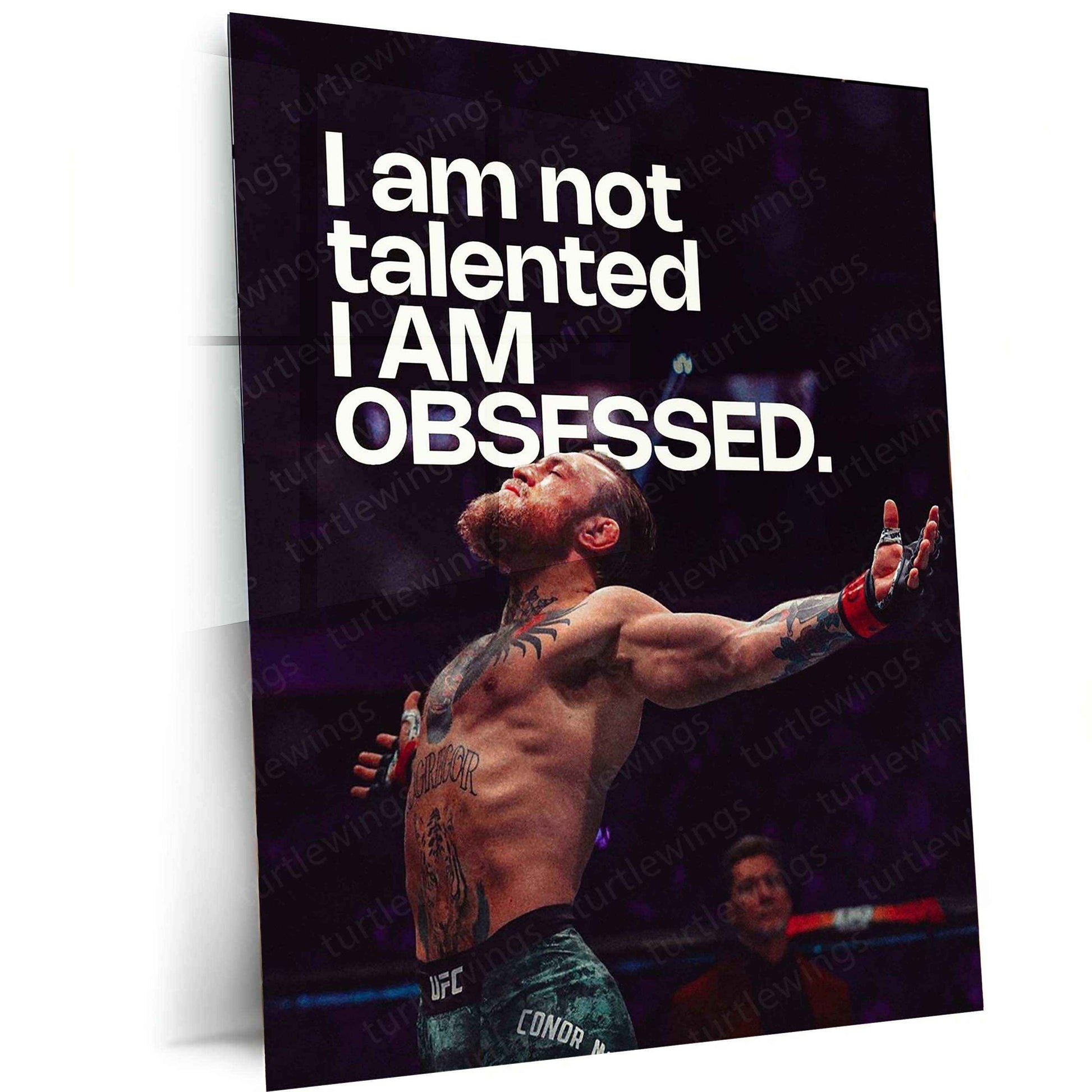 Conor McGregor Quote Metal Poster – Motivational MMA Wall Art | Fighter Mindset Decor - TURTLEWINGS