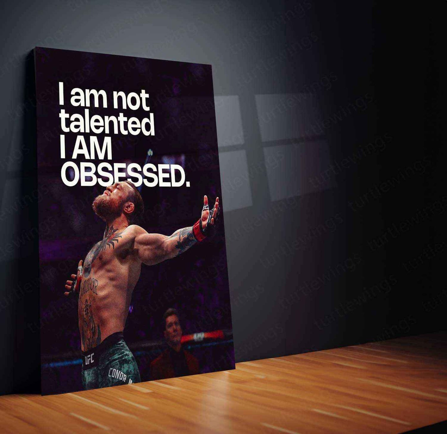 Conor McGregor Quote Metal Poster – Motivational MMA Wall Art | Fighter Mindset Decor - TURTLEWINGS