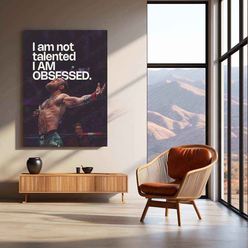 Conor McGregor Quote Metal Poster – Motivational MMA Wall Art | Fighter Mindset Decor - TURTLEWINGS