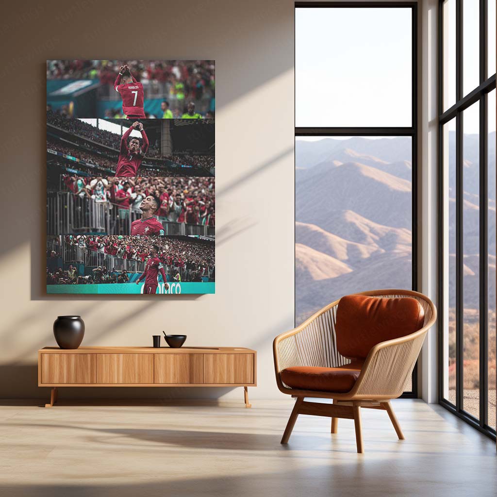 Cristiano Ronaldo FIFA World Cup 2026 Moments Metal Poster | Portugal No. 7 Legendary Collector Wall Art