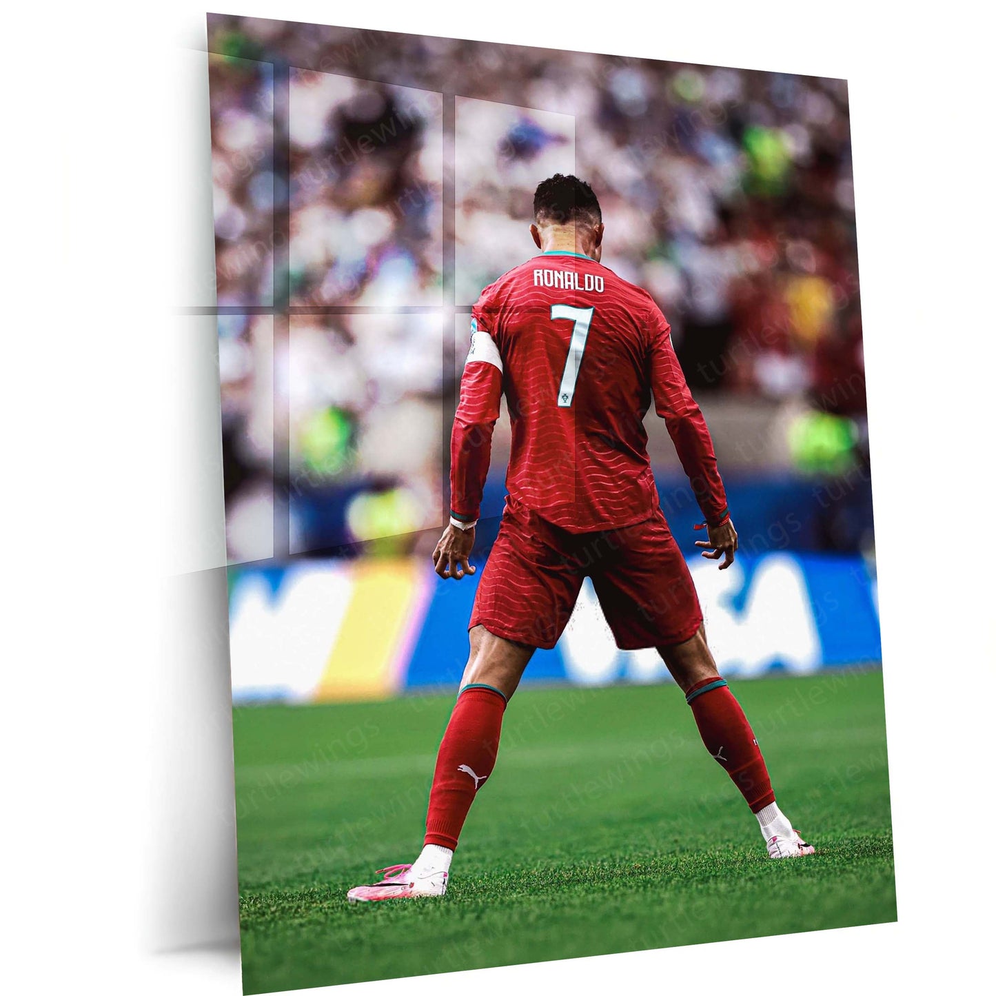 Cristiano Ronaldo FIFA World Cup 2026 Metal Poster | Portugal No. 7 Football Legend Premium Wall Art