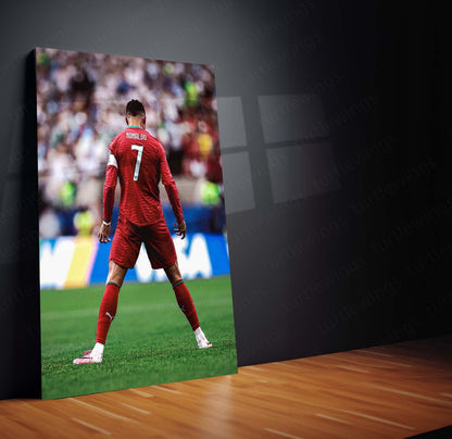 Cristiano Ronaldo FIFA World Cup 2026 Metal Poster | Portugal No. 7 Football Legend Premium Wall Art