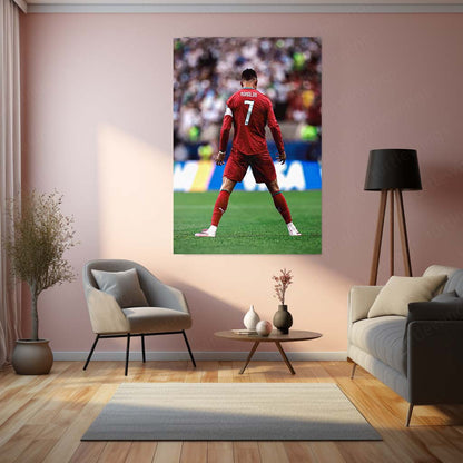 Cristiano Ronaldo FIFA World Cup 2026 Metal Poster | Portugal No. 7 Football Legend Premium Wall Art