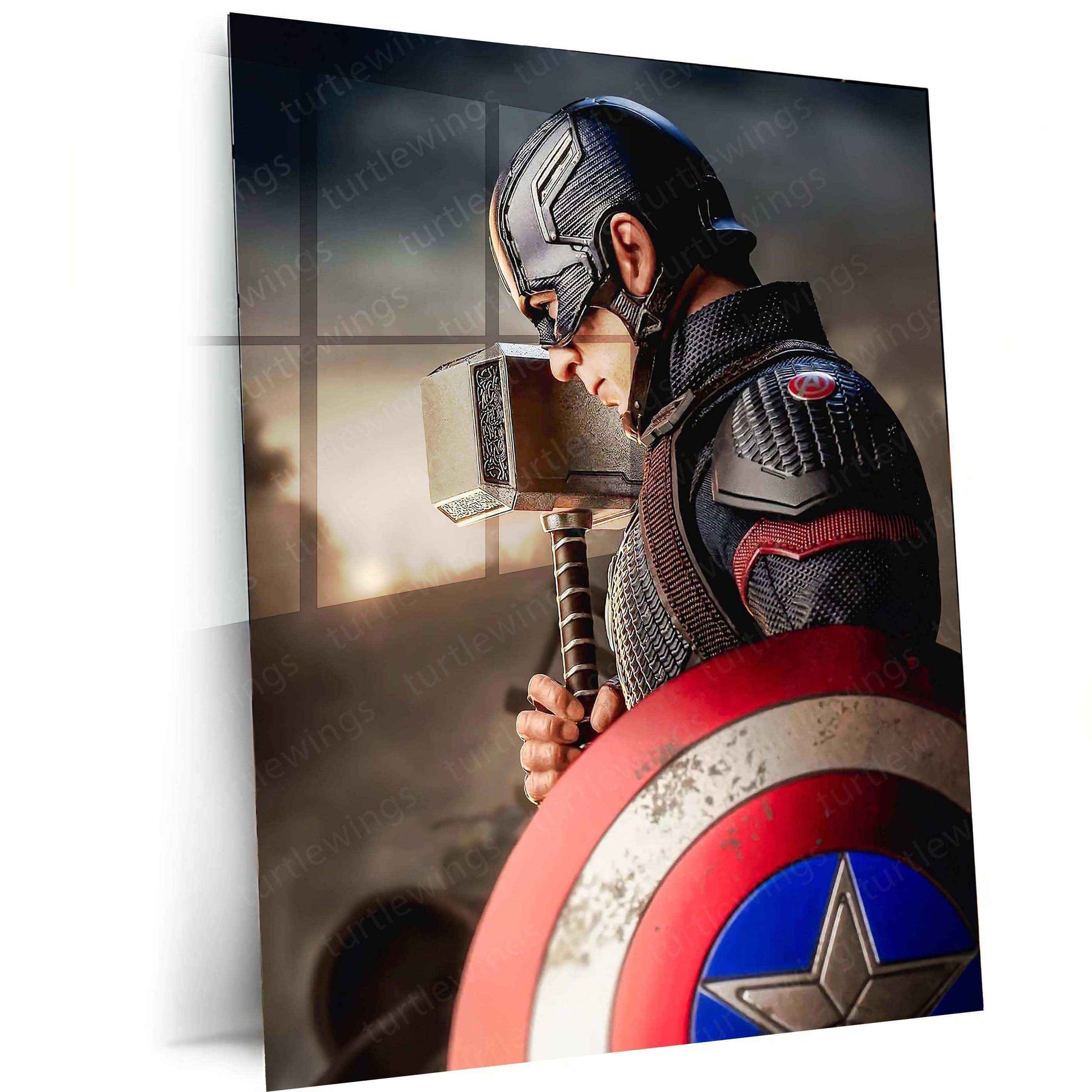 Captain America Metal Poster – Marvel Superhero Wall Art 🇺🇸 - TURTLEWINGS