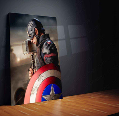 Captain America Metal Poster – Marvel Superhero Wall Art 🇺🇸 - TURTLEWINGS