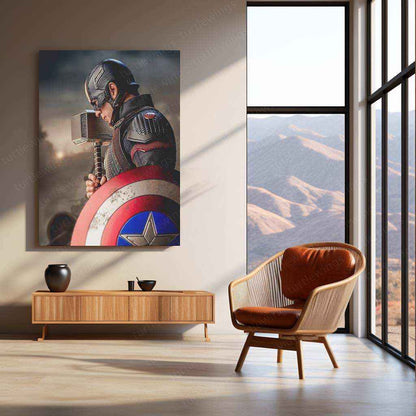 Captain America Metal Poster – Marvel Superhero Wall Art 🇺🇸 - TURTLEWINGS