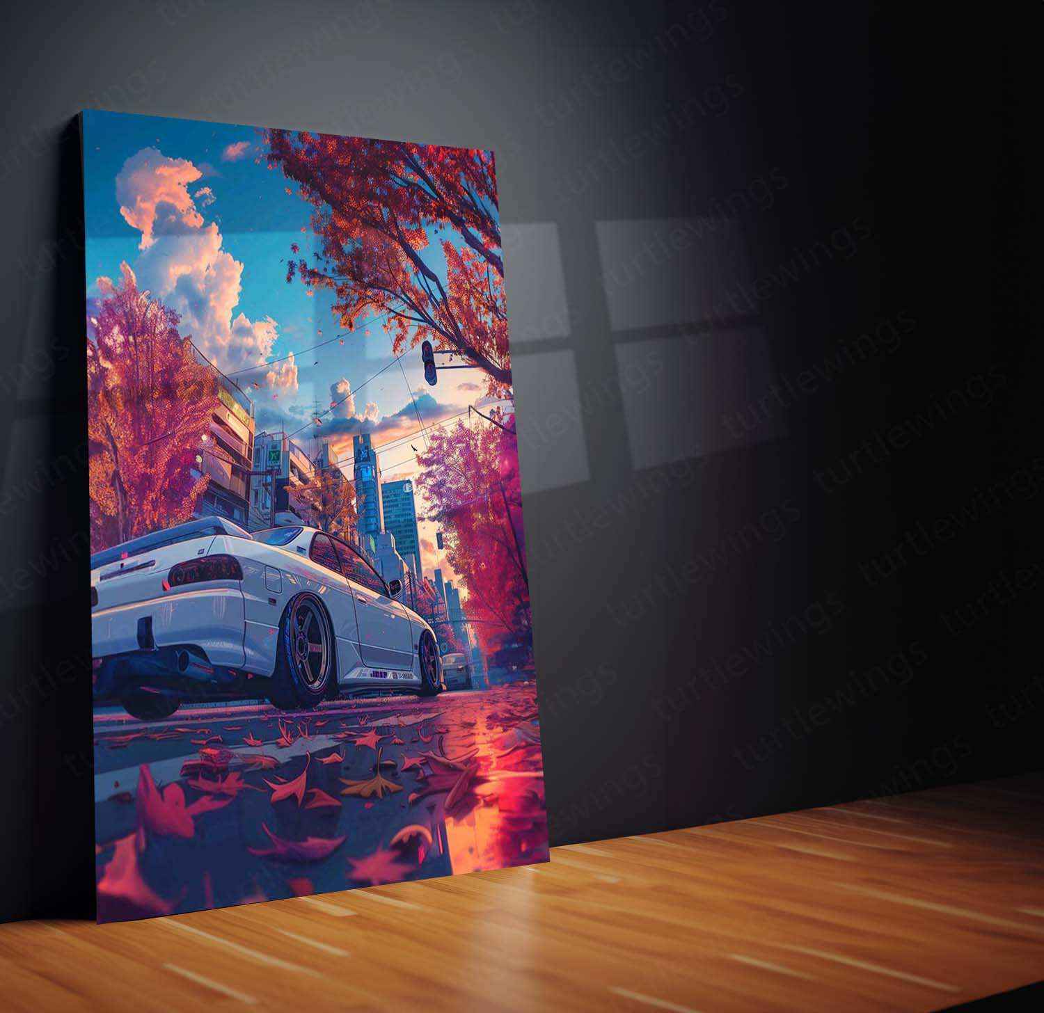 Car Aesthetic Metal Poster – Sleek Automotive Wall Art for Gearheads - TURTLEWINGS