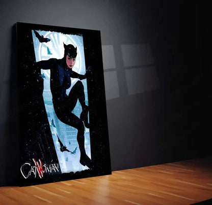 Catwoman – Gotham’s Femme Fatale Metal Poster | DC Comics Wall Frame - TURTLEWINGS