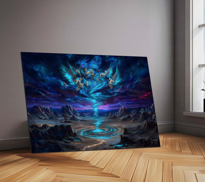Celestial Whirlwind – The Dance of Angels & Storms | Fantasy Metal Poster