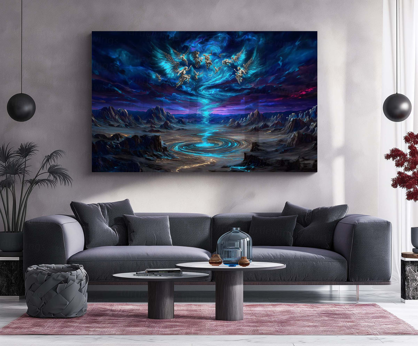 Celestial Whirlwind – The Dance of Angels & Storms | Fantasy Metal Poster