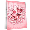 Cherry Blossom Fox | Serenity & Soft Nature Metal Frame  Peaceful Aesthetic Wall Art