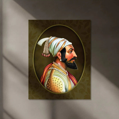 Chhatrapati Shivaji Maharaj Neon LED Metal Frame - TURTLEWINGS