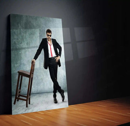 Movies & Series Metal Poster | Megastar Chiranjeevi Metal Poster | Mass Telugu Superstar Wall Art | Premium Actor Portrait Frame - TURTLEWINGS