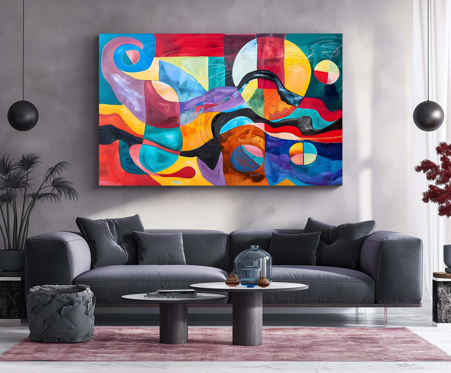 Colorful Abstract Metal Poster | Modern Wall Art