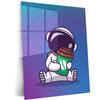 Cosmic Coffee Astronaut Metal Poster | Space Explorer Aesthetic Wall Art  Cute Galaxy Coffee Lover Metal Frame by TurtleWings