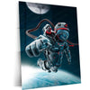 Cosmic Coffee Astronaut Metal Poster | Space Explorer Aesthetic Wall Art  Cute Galaxy Coffee Lover Metal Frame by TurtleWings 02