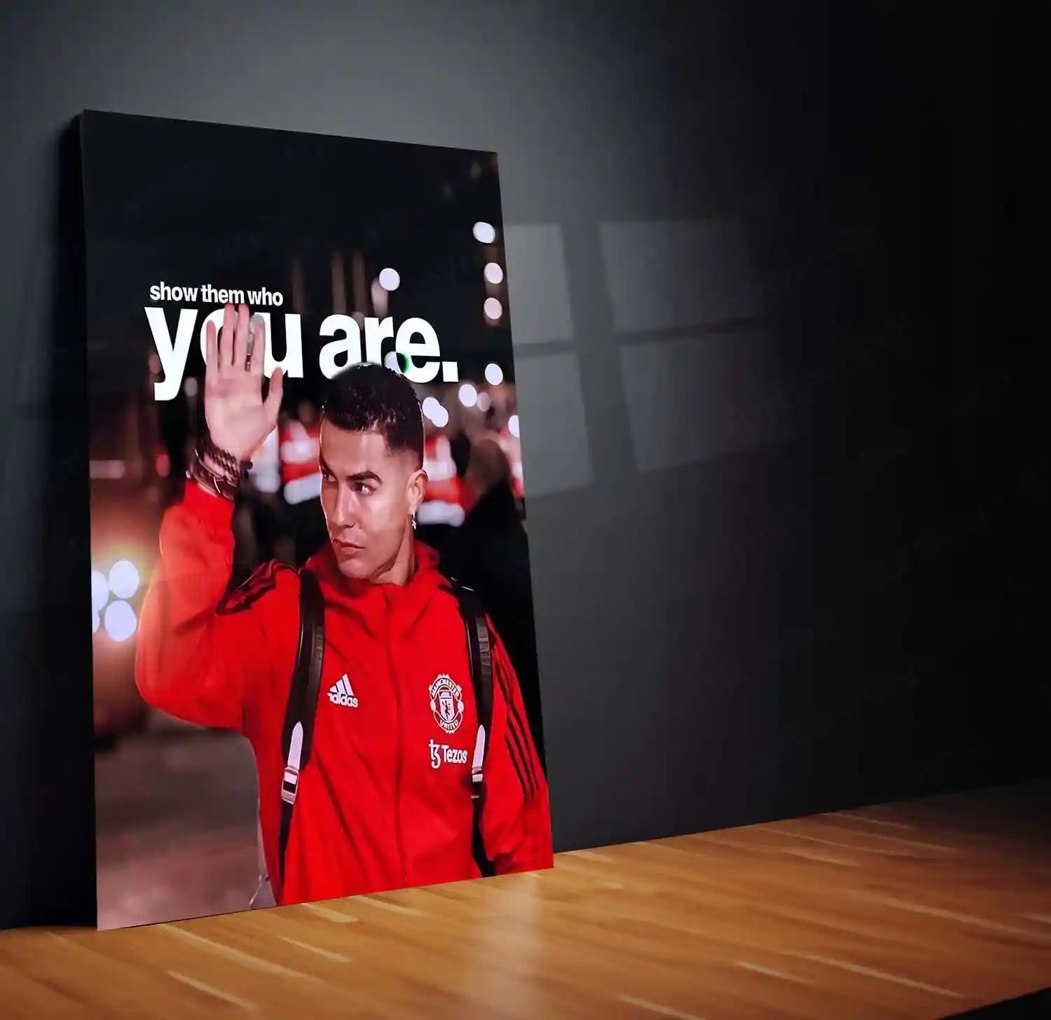 Quote Metal Poster | Cristiano Ronaldo – Show Them Who You Are | Champion Mindset Metal Frame - TURTLEWINGS