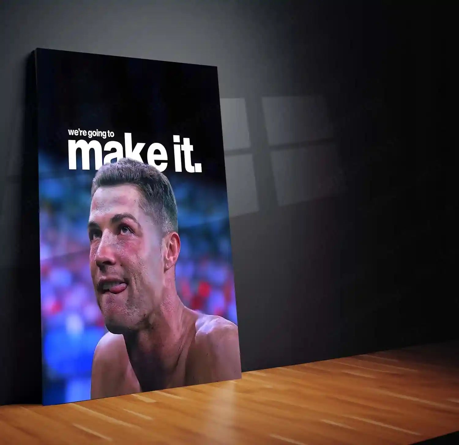 Quote Metal Poster | Cristiano Ronaldo – We’re Going to Make It | Belief, Persistence & Champion Mentality Metal Frame - TURTLEWINGS 