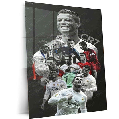 Cristiano Ronaldo Metal Frame – Iconic Football Wall Art 3 - TURTLEWINGS