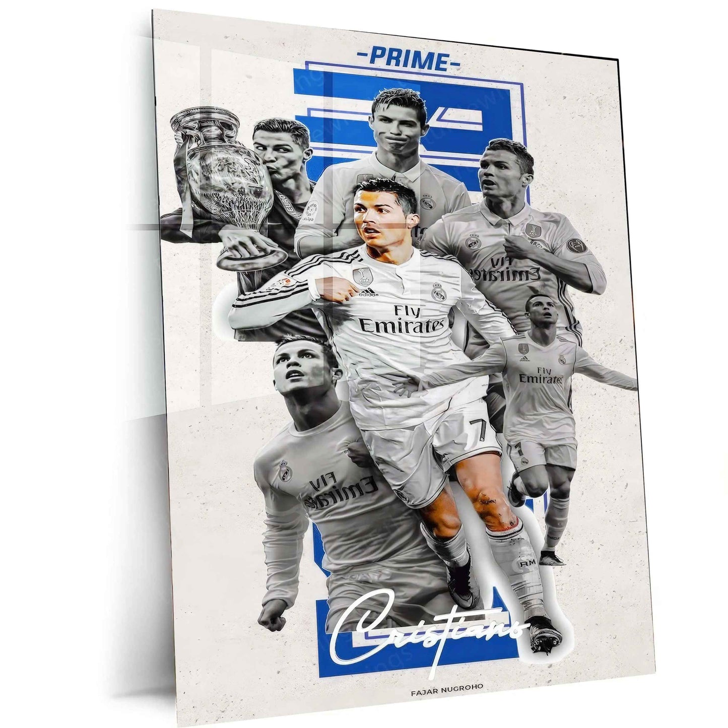 Cristiano Ronaldo Metal Frame – Iconic Football Wall Art 1 - TURTLEWINGS