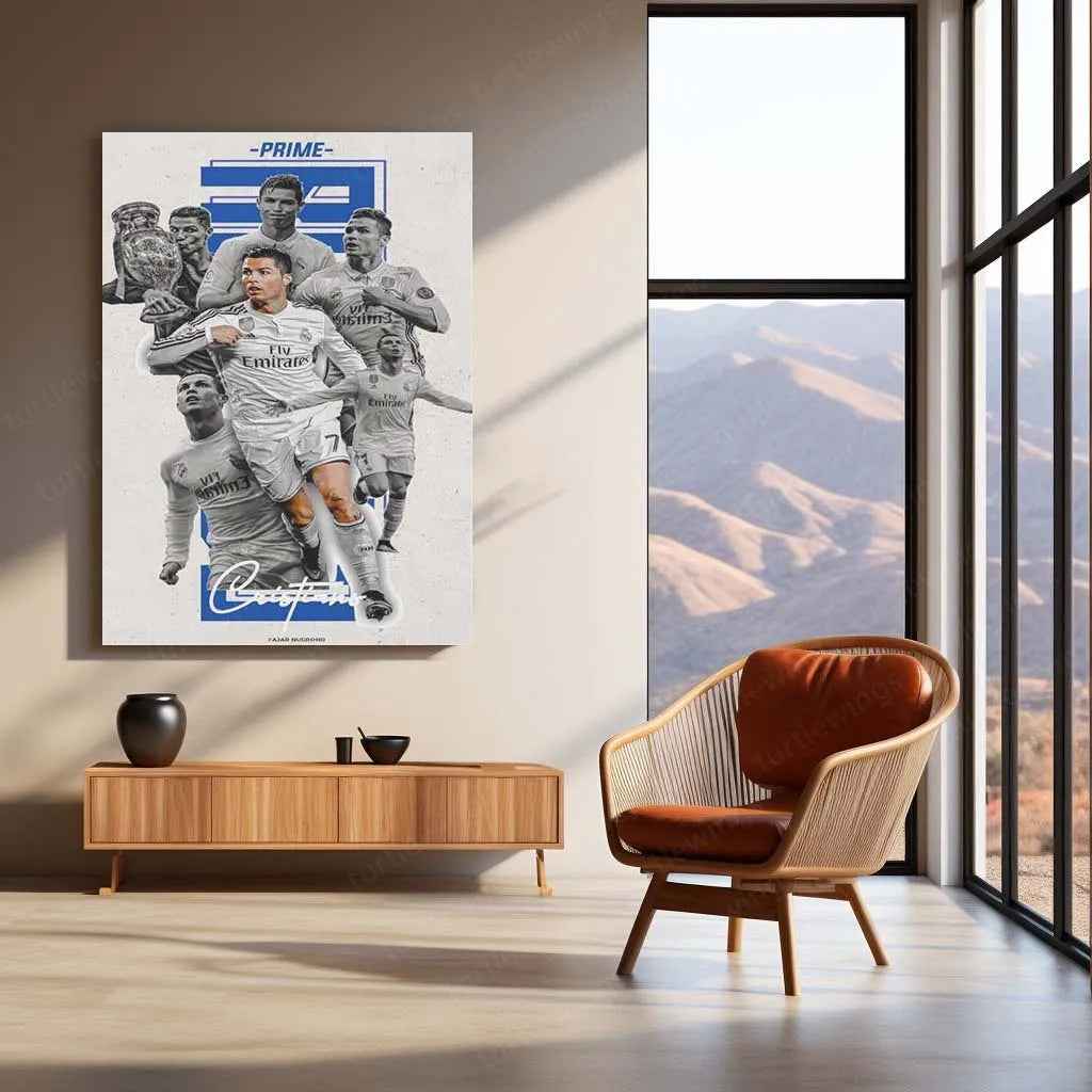 Cristiano Ronaldo Metal Frame – Iconic Football Wall Art 1 - TURTLEWINGS