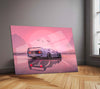 Cyber Coast Supercar Metal Poster | Retro Futuristic Dream Drive Wall Art  Synthwave Supercar Sunset Metal Frame by TurtleWings
