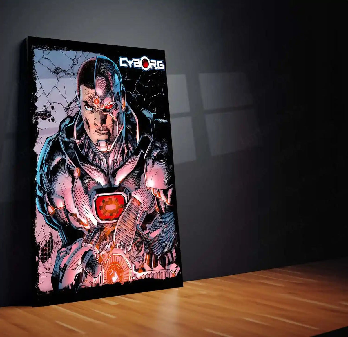 Cyborg – Tech Titan Metal Poster | DC Comics Justice League Wall Frame - TURTLEWINGS