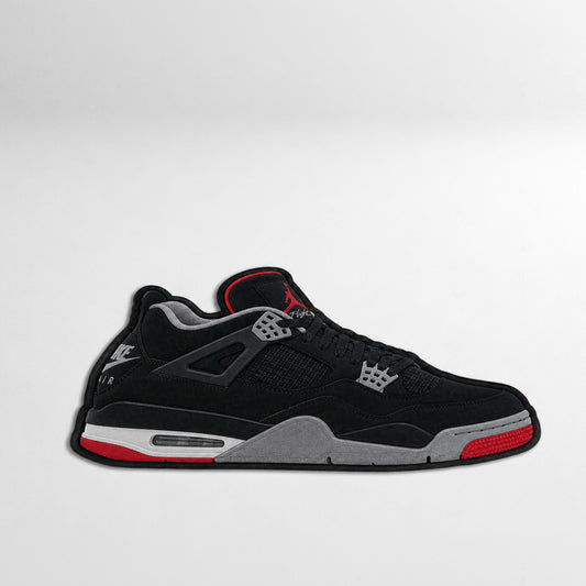 Air Jordan 4 Black Cut-out Flat Rug | Iconic Basketball Sneaker Flat Rug | Premium Streetwear Room Decor