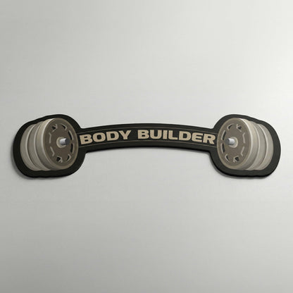 Body Builder Dumbbell Floor Mat (3 mm Thick) | Gym Weight Bar Design Mat for Home Gym, Fitness Room & Workout Decor