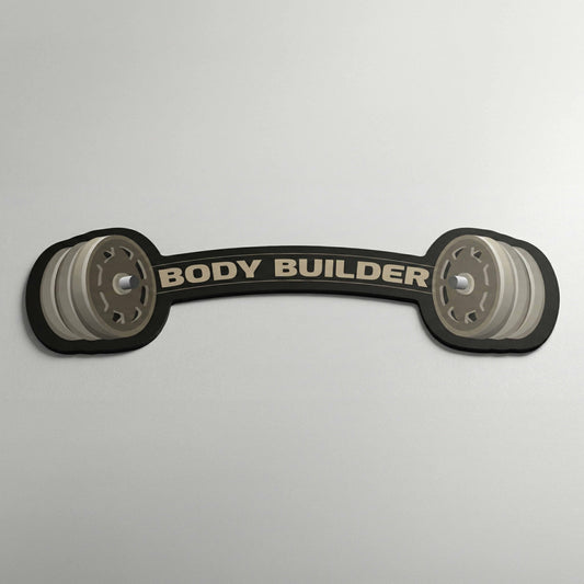 Body Builder Dumbbell Floor Mat (3 mm Thick) | Gym Weight Bar Design Mat for Home Gym, Fitness Room & Workout Decor