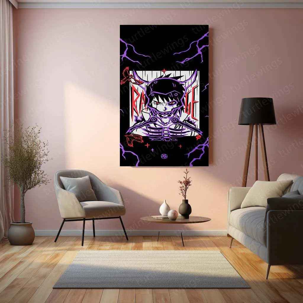 Dark Sasuke Poster – Powerful Naruto Villain Artwork - TURTLEWINGS