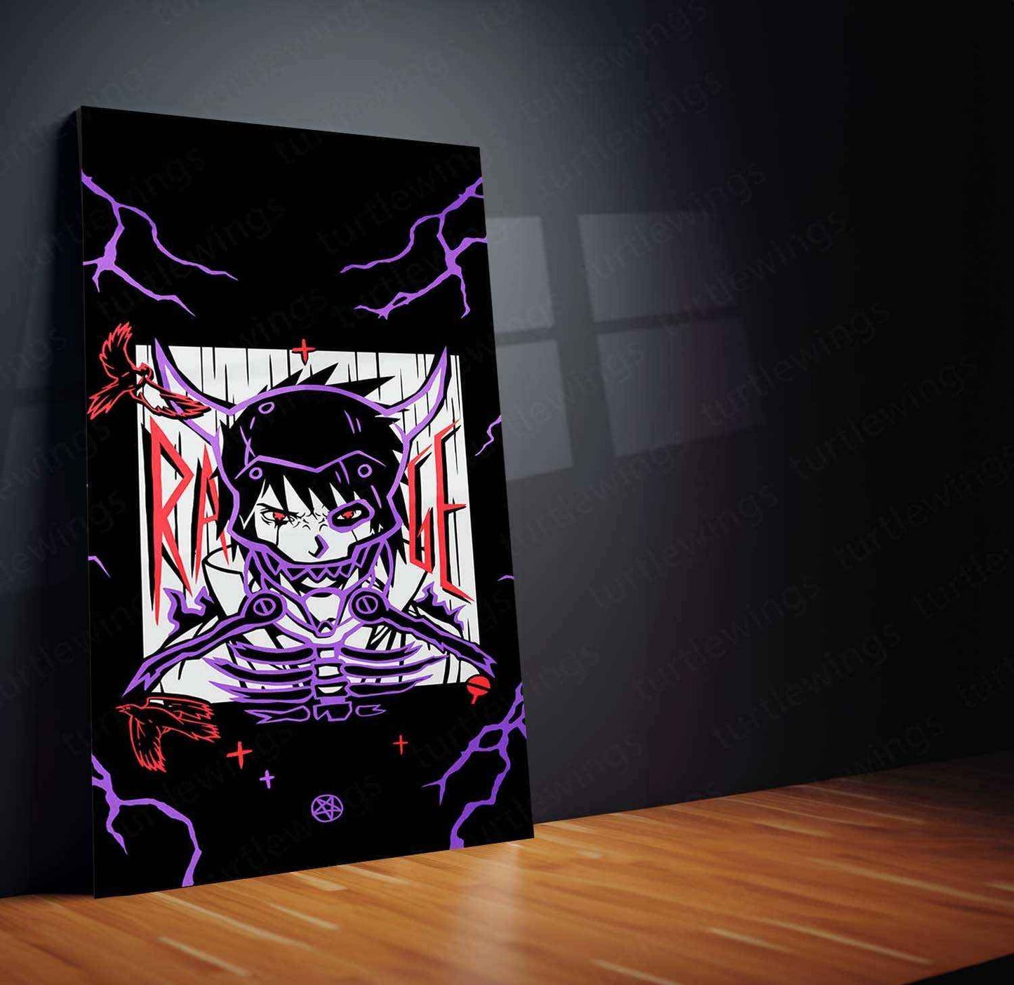 Dark Sasuke Poster – Powerful Naruto Villain Artwork - TURTLEWINGS