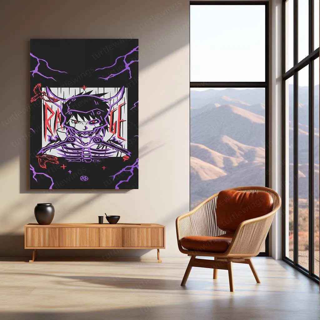Dark Sasuke Poster – Powerful Naruto Villain Artwork - TURTLEWINGS