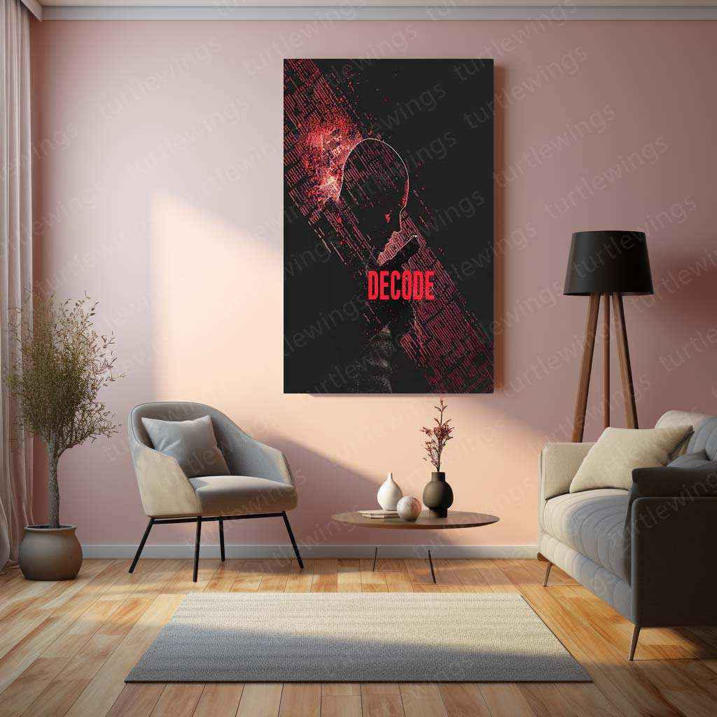 Decode Metal Poster | Inspirational Mindset & Puzzle Wall Art | Motivational Portrait Decor - TURTLEWINGS
