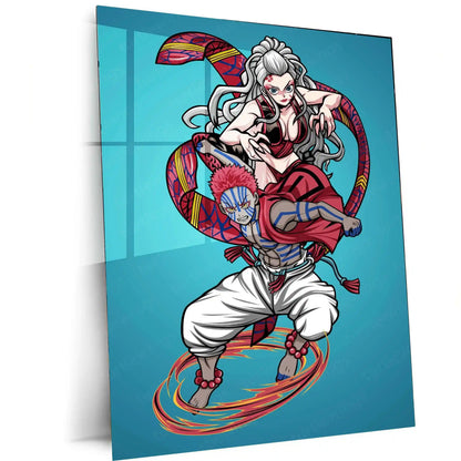 Anime Metal Poster | Demon Slayer Metal Poster | Kimetsu no Yaiba Wall Art | Anime Action Decor - TURTLEWINGS