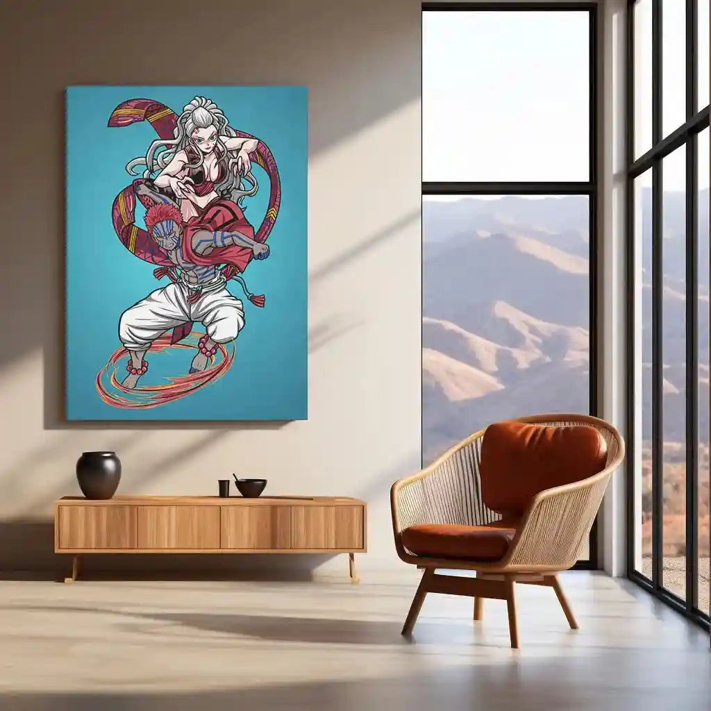 Anime Metal Poster | Demon Slayer Metal Poster | Kimetsu no Yaiba Wall Art | Anime Action Decor - TURTLEWINGS