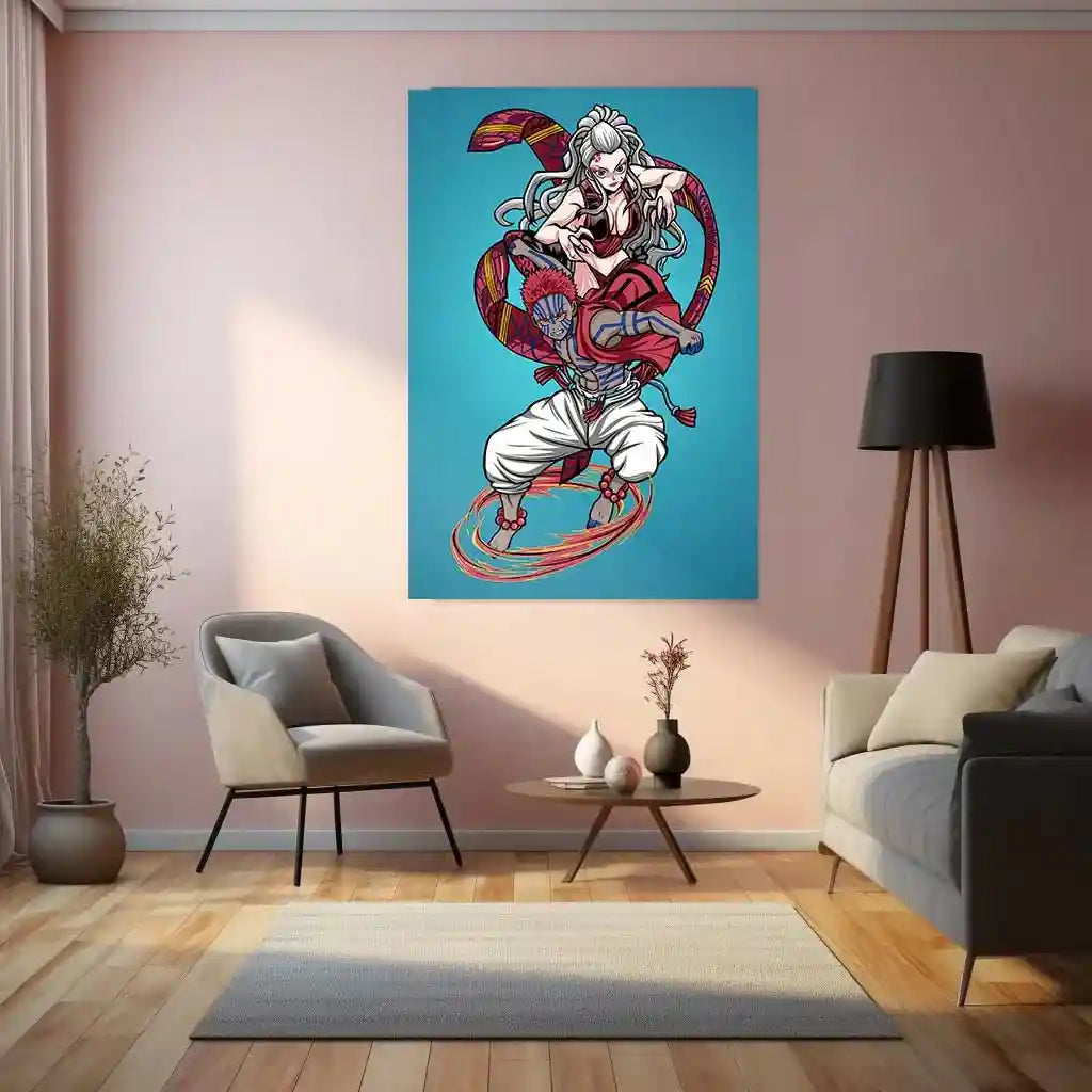 Anime Metal Poster | Demon Slayer Metal Poster | Kimetsu no Yaiba Wall Art | Anime Action Decor - TURTLEWINGS
