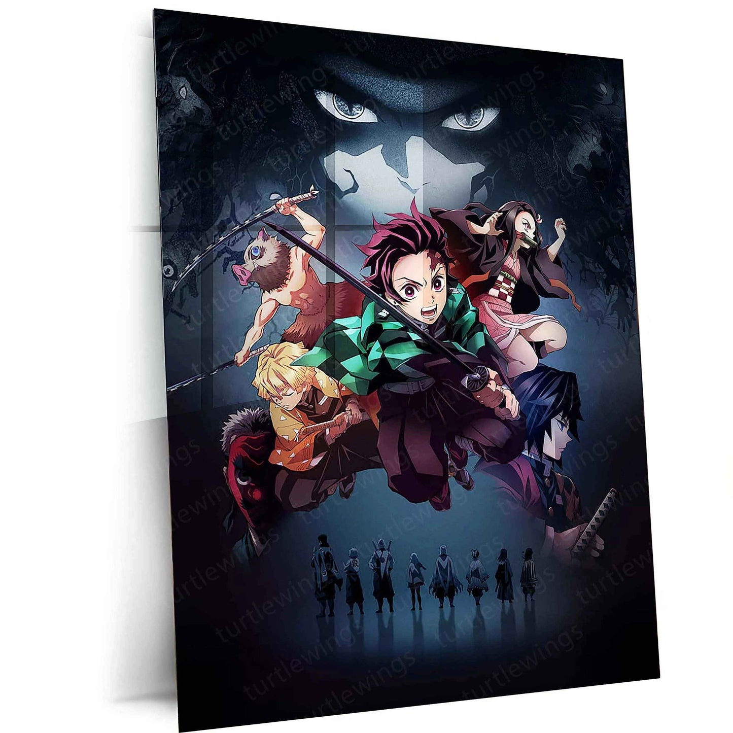 Demon Slayer Metal Poster – Epic Anime Wall Art | Kimetsu no Yaiba Decor - TURTLEWINGS