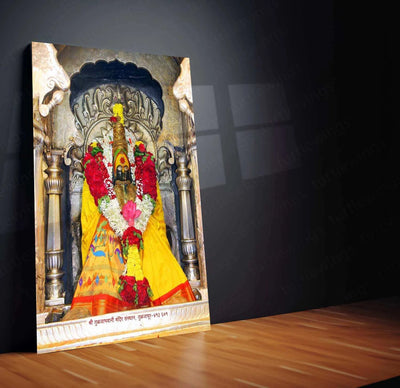Devi Tulja Bhavani Metal Poster – Divine Warrior Goddess Wall Art | Hindu Spiritual Decor 2 - TURTLEWINGS