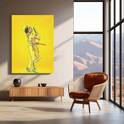MS Dhoni & Ravindra Jadeja Metal Poster – Cricket Legends Wall Art - TURTLEWINGS