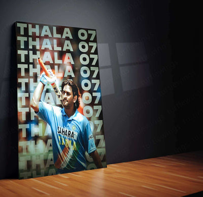 MS Dhoni Thala 07 Metal Poster – The Heart of Chennai Super Kings - TURTLEWINGS