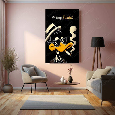 Duck Funny Metal Poster – Quirky & Hilarious Animal Wall Art | Whimsical Farmhouse Decor - TURTLEWINGS